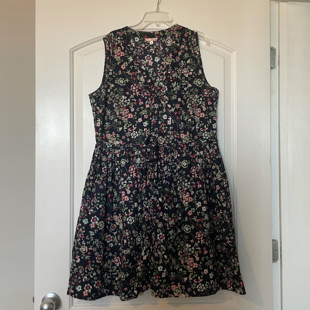 Gap Floral Button-Up Sleeveless Dress SZ L